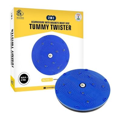 PRO365 Waist Disc Twist Board | Acupressure | Magnets Reflexology | 140 Kg Capacity | 1 Year Brand Warranty | Slimming Abdominal 5 in 1 | Tummy Twister, Blue