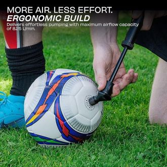 Nivia Double Action Ball Pump with Needle, Air Pump for Sports Football, Volleyball, Basketball, Rugby, Soccer Ball, Pump Air Flow Capacity - 8.25 L/Min (Black)
