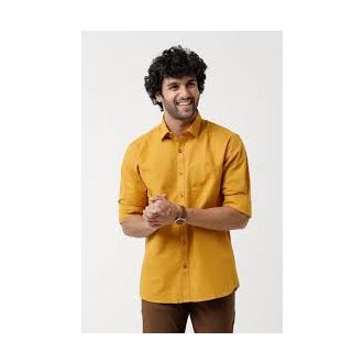 Mustard Yellow Full Sleeve Formal Shirt